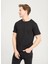 Bisiklet Yaka Siyah Erkek T-Shirt L241576001 Bisiklet Yaka T-Shirt 2