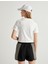 Crop Polo Tişört V Yaka Kısa Kollu Slim Fit 4