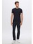 Slim Fit Lacivert Düz T-Shirt 2EC148551753M 5