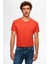 Slim Fit Nar Çiçeği Düz T-Shirt 2EC148551753M 3