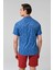 Slim Fit Lacivert Baskılı Gömlek 4
