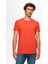 Slim Fit Nar Çiçeği Düz T-Shirt 2EC148551753M 1