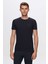 Slim Fit Lacivert Düz T-Shirt 1