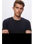 Slim Fit Lacivert Düz T-Shirt 2