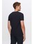 Slim Fit Lacivert Düz T-Shirt 4
