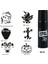 Çocuksu Semboller Spray Tattoo Geçici Dövme Yapma Seti Dark Siyah 1