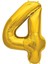 - 16 Inç 4 Rakamı Folyo Balon Gold 40 cm 179051 1