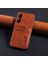Xiaomi Redmi 13C Uyumlu Kılıf Zebana Kartlıklı Lüx Deri Kılıf Kahverengi 1
