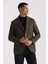 Haki Slim Fit Sivri Yaka Erkek Ceket 1
