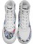 Kadın Vegan Deri Beyaz High Sneakers - New York State of Mind Tasarım 5