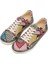 Kadın Vegan Deri Çok Renkli Sneakers - Painting in Harmony Tasarım 2
