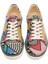 Kadın Vegan Deri Çok Renkli Sneakers - Painting in Harmony Tasarım 4