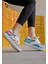 Kadın Vegan Deri Beyaz Sneakers - Dogo Sketch Tasarım 1