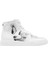 Kadın Vegan Deri Beyaz High Sneakers - Warner Bros Tweety Sketch Tasarım 7