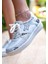 Kadın Vegan Deri Beyaz Sneakers - Black Cats Only Tasarım 1