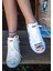 Kadın Vegan Deri Beyaz Sneakers - Cats on the Beach Tasarım 1