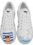 Kadın Vegan Deri Beyaz Sneakers - Cats on the Beach Tasarım 6