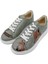 Kadın Vegan Deri Bej Sneakers - Run Little Fox Tasarım 3
