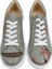 Kadın Vegan Deri Bej Sneakers - Run Little Fox Tasarım 4