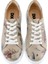 Kadın Vegan Deri Bej Sneakers - Paperflower Tasarım 3