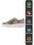Kadın Vegan Deri Bej Sneakers - Paperflower Tasarım 5