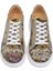 Kadın Vegan Deri Çok Renkli Günlük Sneakers - Smell The Flowers Tasarım 3