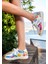 Kadın Vegan Deri Beyaz Sneakers - No More Drama Tasarım 2