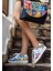 Kadın Vegan Deri Beyaz Sneakers - No More Drama Tasarım 3