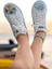 Kadın Vegan Deri Beyaz Sneakers - You, Me and the Sea Tasarım 1