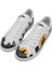 Erkek Vegan Deri Beyaz Sneakers - Night Lovers Tasarım 1