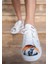 Erkek Vegan Deri Beyaz Sneakers - Sunset Animals Tasarım 1
