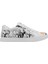 Erkek Vegan Deri Beyaz Sneakers - Sunset Animals Tasarım 6