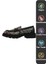 Kadın Vegan Deri Çok Renkli Loafer - Abstract Outline Tasarım 5