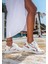 Kadın Vegan Deri Beyaz Sneakers - Koi World Tasarım 1