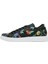 Kadın Vegan Deri Siyah Sneakers - Flowers & Birds Tasarım 8