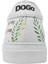 Unisex Çocuk Vegan Deri Beyaz Sneakers - It's Not Easy Being Green Tasarım 8