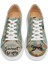Kadın Vegan Deri Mavi Günlük Sneakers - Sweet Escape Tasarım 3