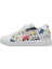 Unisex Çocuk Vegan Deri Beyaz Sneakers - Just Go Somewhere Tasarım 1