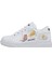 Unisex Çocuk Vegan Deri Beyaz Sneakers - Mission Cheese Possible Tasarım 3