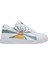 Unisex Çocuk Vegan Deri Beyaz Sneakers - Mission Cheese Possible Tasarım 6