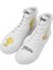 Kadın Vegan Deri Beyaz High Sneakers - Warner Bros Tweety Classic Tasarım 4