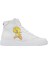 Kadın Vegan Deri Beyaz High Sneakers - Warner Bros Tweety Classic Tasarım 6