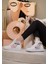 Kadın Vegan Deri Beyaz High Sneakers - Warner Bros Love is Pure Bugs Bunny Tasarım 2