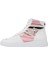 Kadın Vegan Deri Beyaz High Sneakers - Warner Bros Love is Pure Bugs Bunny Tasarım 3