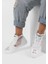 Kadın Vegan Deri Beyaz High Sneakers - Warner Bros Love is Pure Bugs Bunny Tasarım 4