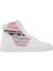 Kadın Vegan Deri Beyaz High Sneakers - Warner Bros Love is Pure Bugs Bunny Tasarım 7