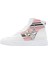 Kadın Vegan Deri Beyaz High Sneakers - Warner Bros Love is Pure Bugs Bunny Tasarım 8