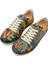 Kadın Vegan Deri Turkuaz Sneakers - Love Tasarım 3
