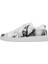 Kadın Vegan Deri Beyaz Sneakers - Sunset Animals Tasarım 4