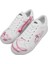 Kadın Vegan Deri Beyaz Sneakers - Pink Paradise Tasarım 2